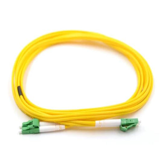 LC APC to LC APC Duplex OS2 Single Mode PVC (OFNR) 2.0mm Fiber Optic Patch Cable