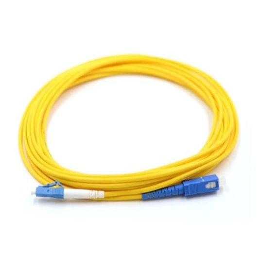 LC UPC to SC UPC Simplex OS2 Single Mode PVC (OFNR) 2.0mm Fiber Optic Patch Cable