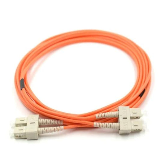 SC UPC to SC UPC Duplex OM2 Multimode PVC (OFNR) 2.0mm Fiber Optic Patch Cable