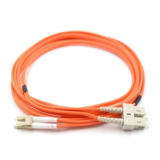 LC UPC to SC UPC Duplex OM2 Multimode PVC (OFNR) 2.0mm Fiber Optic Patch Cable