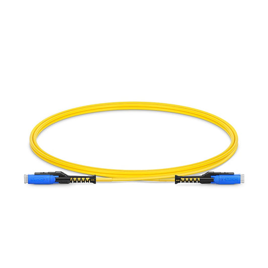 1m (3ft) US Conec MDC UPC to MDC UPC Uniboot Duplex OS2 Single Mode PVC (OFNR) 2.0mm Fiber Optic Patch Cable, for 200/400G Network Connection