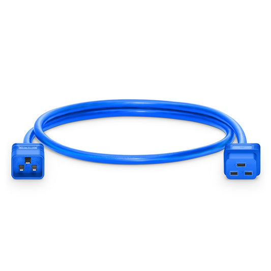 3ft (0.9m) IEC320 C20 to IEC320 C19 14AWG 250V/16A Power Extension Cord, Blue