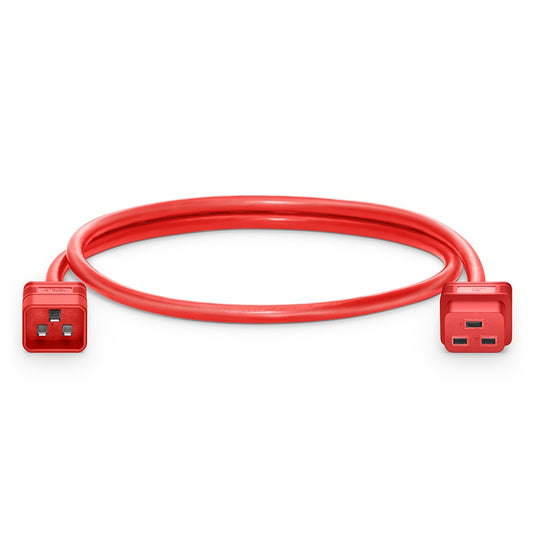 3ft (0.9m) IEC320 C20 to IEC320 C19 12AWG 250V/20A Power Extension Cord, Red