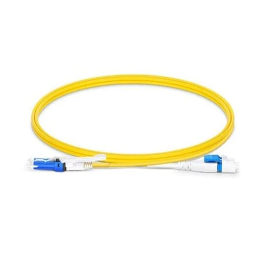 CS UPC to LC UPC Flat Clip Uniboot Duplex OS2 Single Mode PVC (OFNR) 2.0mm Fiber Optic Patch Cable, for 200/400G