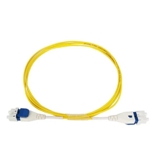 LC UPC to LC UPC Flat Clip Uniboot Duplex OS2 Single Mode PVC (OFNR) 2.0mm BIF Fiber Optic Patch Cable