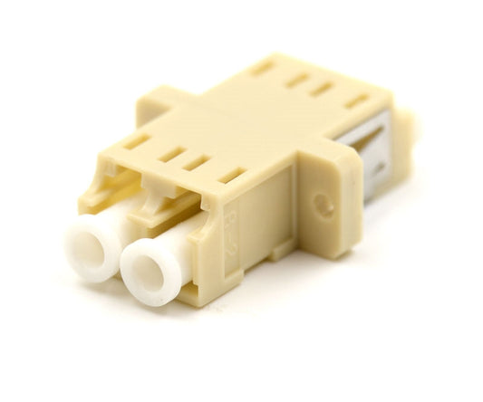LC/UPC to LC/UPC Duplex OM1/OM2 Multimode SC Footprint Plastic Fiber Optic Adapter/Coupler with Flange