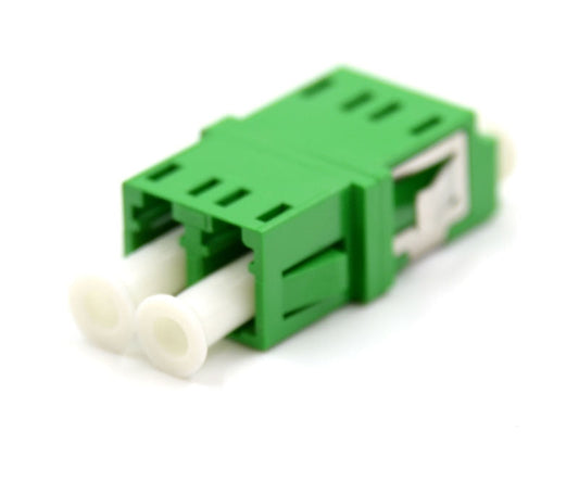LC/APC to LC/APC Duplex  Single Mode Plastic Fiber Optic Adapter/Coupler without Flange