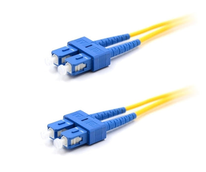 SC UPC to SC UPC Duplex OS2 Single Mode PVC (OFNR) 2.0mm Fiber Optic Patch Cable