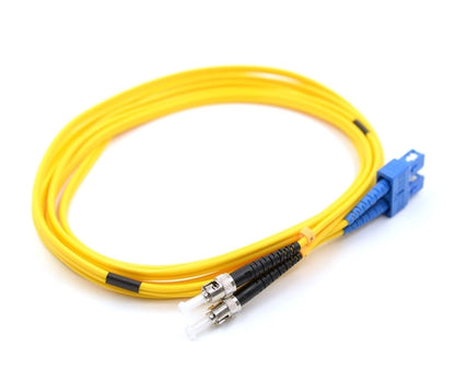 SC UPC to ST UPC Duplex OS2 Single Mode PVC (OFNR) 2.0mm Fiber Optic Patch Cable
