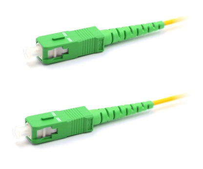 SC APC to SC APC Simplex OS2 Single Mode PVC (OFNR) 2.0mm Fiber Optic Patch Cable
