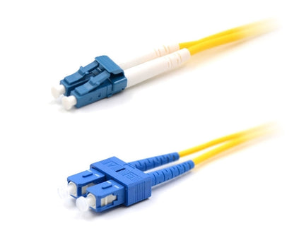LC UPC to SC UPC Duplex OS2 Single Mode PVC (OFNR) 2.0mm Fiber Optic Patch Cable