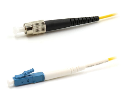 LC UPC to FC UPC Simplex OS2 Single Mode PVC (OFNR) 2.0mm Fiber Optic Patch Cable