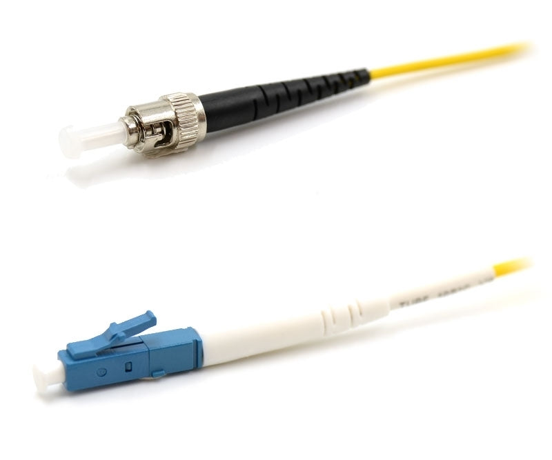 LC UPC to ST UPC Simplex OS2 Single Mode PVC (OFNR) 2.0mm Fiber Optic Patch Cable