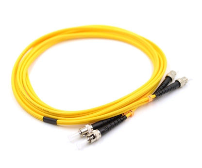 ST UPC to ST UPC Duplex OS2 Single Mode PVC (OFNR) 2.0mm Fiber Optic Patch Cable