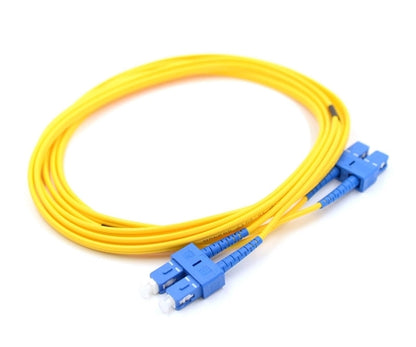 SC UPC to SC UPC Duplex OS2 Single Mode PVC (OFNR) 2.0mm Fiber Optic Patch Cable