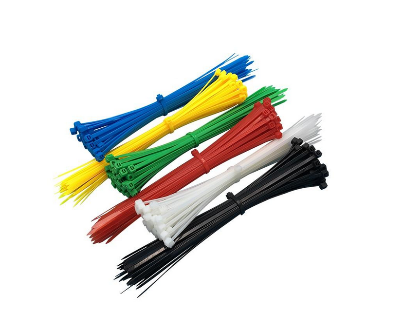 4in.L x 0.1in.W Self-Locking Nylon Cable Ties, Colorful, 100pcs/Bag