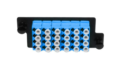 FUD Fiber Adapter Panel, 24 Fibers OS2 Single Mode, 12x LC UPC Duplex (Blue) Adapter